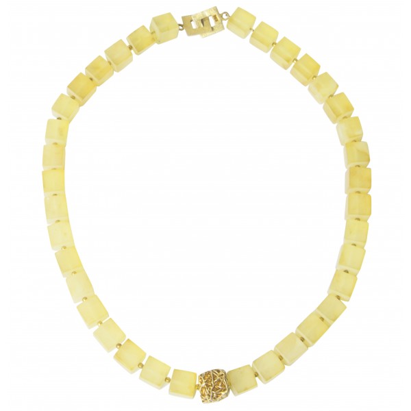 Ámbar multicolor collar de perlas cilíndrica